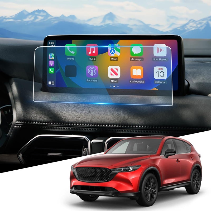 WEIPIN For Glossy Tempered Glass 2021 2022 2023 2024 2025 Mazda CX5& CX9 10.25 Inch Touchscreen Screen Protector - CX5& CX9 (2.5 S Carbon Edition/2.5 S Premium/2.5 S Carbon Turbo) Accessories - Image 1